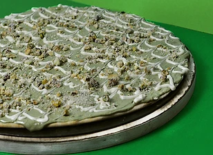 Pizza doce de pistache